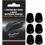Vandoren VMCX6+ Mouthpiece Cushions, 6x Black pads 0.80mm Thick