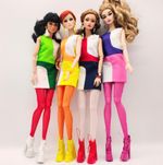 Doll Retro Mod Mini Dress for 12" Integrity Toys Fashion Royalty, Nuface dolls