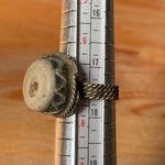RARE ANCIENT ROMAN BRONZE RING WITH FANTASTIC WHITE STONE AUTHENTIC ANTIQUE