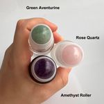 Glass Roll On Bottle 30/50ml Extra Large Rose Quartz Roller Underarm Amber Clear