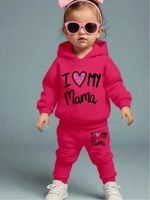 Baby Girls Fleece Tracksuit Hoodie & Pants Set Casual Outfit UK