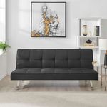 Black Sofa Bed 3 Seater Click Clack - Britney