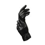 Mens Real Leather Gloves 100% Warm Winter Driving Classic Black Size M-XL