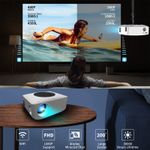 Mini Projector 200in Large Screen Mini HD Home Outdoor Theater Projector For DVD