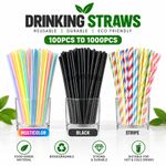 100-1000x Straws Flexible Plastic Bendy Colourful Drinking Straw Party Birthday