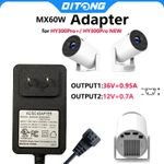 HY300 Pro+ Projector Power Adapter Extension Cable 1.2m 3m DC Cord EU/UK Plug