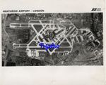 10X8 B&W Photo Heathrow Airport from Above Historic View