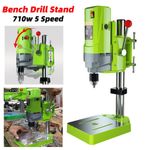 710w Rotary Pillar Drill 5 Speed Heavy Duty Bench Press Drilling Table Stand