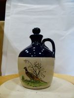 Vintage Stoneware Lindisfarne Mini Mead Decanter Pheasant Signed P. F Alexander