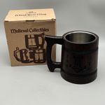 Teslyar Viking Beer Mug Tankard 0.6L Pint 20 Oz Oak Wood Steel Cup