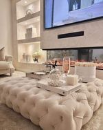 Square Chesterfield Footstool Coffee Table velvet Upholstered Foot Stool Pouffe