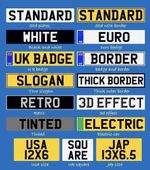 1/43rd SCALE PERSONALISED NUMBER PLATES FOR  DIORAMA OR MODEL  OTTO SUNSTAR MCG