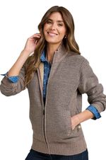 Ladies Knitted Fleece Lined Zip Cardigan by Amber