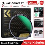 K&F CONCEPT 37-82mm Black Mist Soft Diffusion Filter 1/8 1/4 1/2 1 Slim Nano K/X