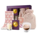 Topline Cosy Escape Gift for Her – Luxury and Sweet Hot Water Bottle Purple 