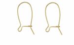 14ct Yellow Gold Filled Safety Ear Hook Wires for Earrings - Yellow Gold PAIR