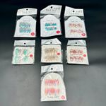 Lot of 7 Packs Press On Nails Size S Rhinestone 3D Bling False Nail Art Set