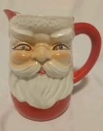 Hand-Painted Santa Pitcher With Made In Japan 6in Tall