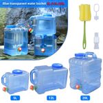 Portable Water Container Tank 5L 12L 20L Large Bottle Can Faucet Driving Outdoor