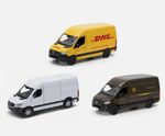 DHL Courier Van UPS White Mercedes Benz Van sprinter 1:48 Scale Diecast Model
