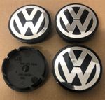 4x VW Volkswagen 55mm Alloy Wheel Centre Cap Golf  Passat Polo 6N0601171 Black