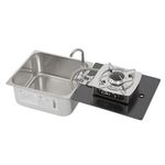 CAN Foldy Hob & Sink Unit with Glass Lid (1 Burner / Manual Ignition)