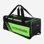 2026 Kookaburra Cricket 9500 Junior Black Green Wheelie Bag Size 70 x 31 x 28cm