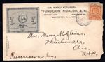 MEXICO TO US 1911 MANUFACTURER IRON FOUNDRY MONTERREY TRAVELING POST OFFICE