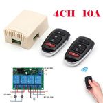 DC 12V 24V 4CH Wireless Remote Control Switch 433MHz 4-Channel Relay Receiver UK