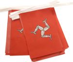 Isle of Man Bunting 6 M 20 Flags Light Polyester 21X15 Cm