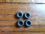Corgi x4 15mm tyres black treaded - 60's saloon RM bus