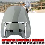 Motorcycle Front Windshield Wind Screen Deflector Motorbike Windscreen Universal