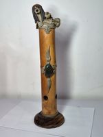 decorative Shakuhachi, a traditional Japanese end-blown bamboo flute.
