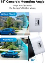 Outinput Adhesive Window Mount for Security Camera, 18° Downward Angle, Black