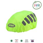 Hi Vis Cycling Helmet Cover Reflective Waterproof Windproof Adjustable Green New