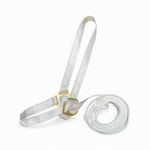 WHITE WEBBING SHOWING HALTER,  IN-HAND PADDED BRASS LINKS ADJUSTABLE *FREE P&P*