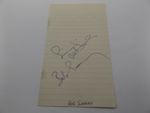 HAND SIGNED 6.5" x 4" LINED PAPER - BOB SWEENEY & 1 OTHER - WRESTLING