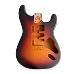 Top-Loading Stratocaster Compatible HSH Hardtail Body – Sunburst Nitro Satin