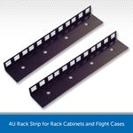 2 x 4U 19 Inch Rack Strip Rails for Rack Cabinets & Flight Cases Pair