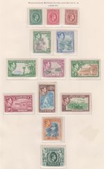 (F198-40) 1938-51 Jamaica set of 13 stamps KGVI 1/2d to 10/- MH (AO) (v)