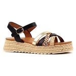 Lunar Flick Womens Sandals Black Strap Adjustable Ankle Strap Cushioned