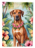 Caroline's Treasures Rhodesian Ridgeback Luau House Flag DAC6507CHF