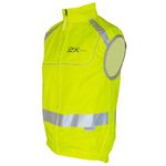 J2X Fitness Full Zip Reflective Cycling Gilet Vest Top Hi Viz