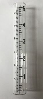 Clear Glass Rain Gauge Replacement Tube Outdoor Garden Yard Home 12cm / 5inch