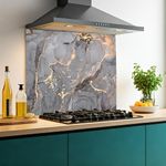 Printed Glass Kitchen Splashback 6mm Toughened Heat Resistant Hob Design No 2233