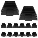 Reusable Black Plastic Wrench Holder Tray Modular Organizer for Garage Tools