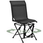 Folding Swivel Hunting Chair Silent All Weather Outdoor CT4001A Black