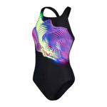 Speedo Women's Swimsuit / Placement Medalist / Black Pink / Swimwear / RRP £40