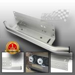Number plate light bar spot /fog light led front bumper mounting bracket Silver