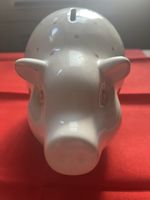 Tiffany & Co. Italian Hand Painted Piggy Bank, White with Pink Polka Dots, Rare